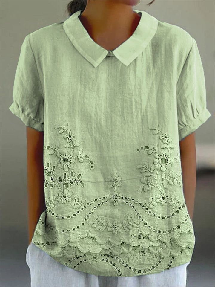 Lily | Chemise Brodée de Fleurs