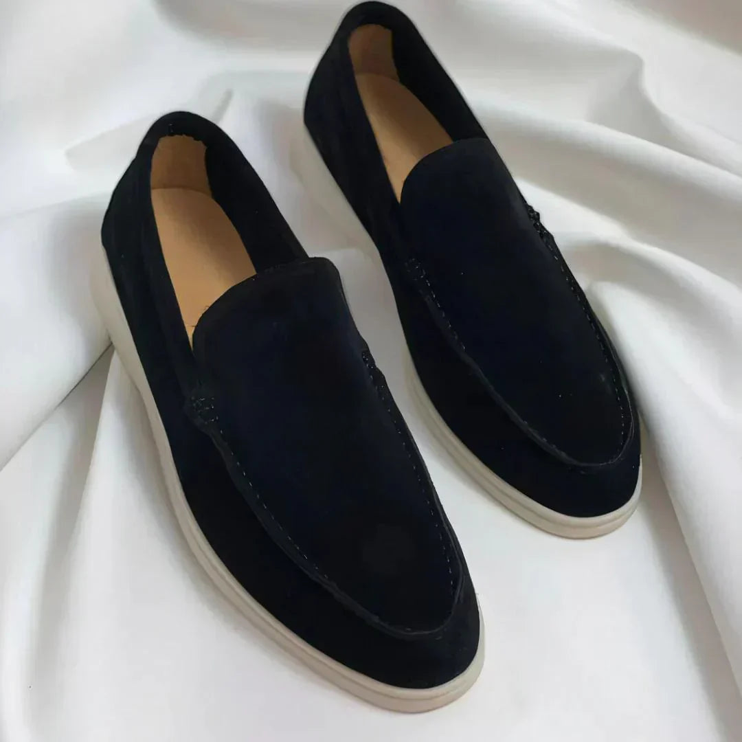 Leo™| Élégants mocassins en cuir suédé