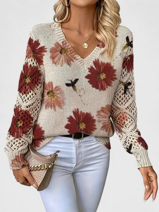 Aurelia | Pull élégant avec design floral