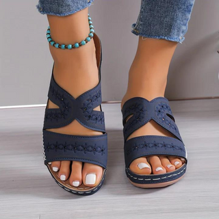 Sandales Orthopédiques Élégantes Emma en Cuir Luxe