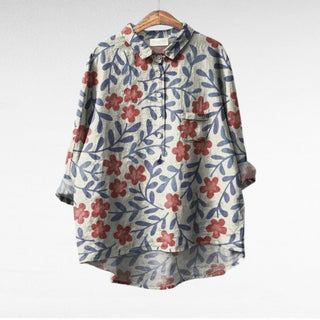 Rosélina™ — Chemise florale artistique fluide élégante