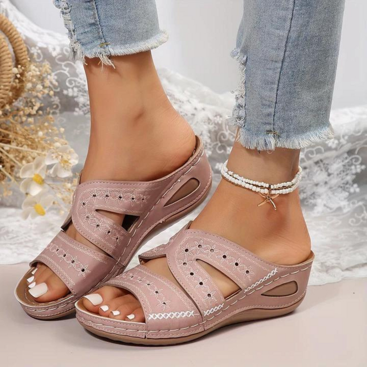 Sandales Orthopédiques Élégantes Emma en Cuir Luxe