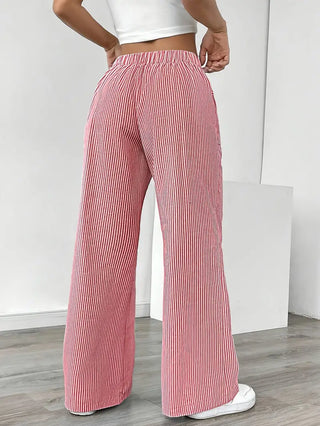 Louise - Pantalons Rayés Décontractés