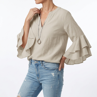 Mélorisse™ — Blouse fluide manches volantées élégantes