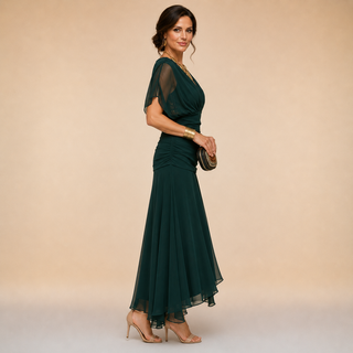 Emma | Robe Maxi de Soirée Drapée à Col V