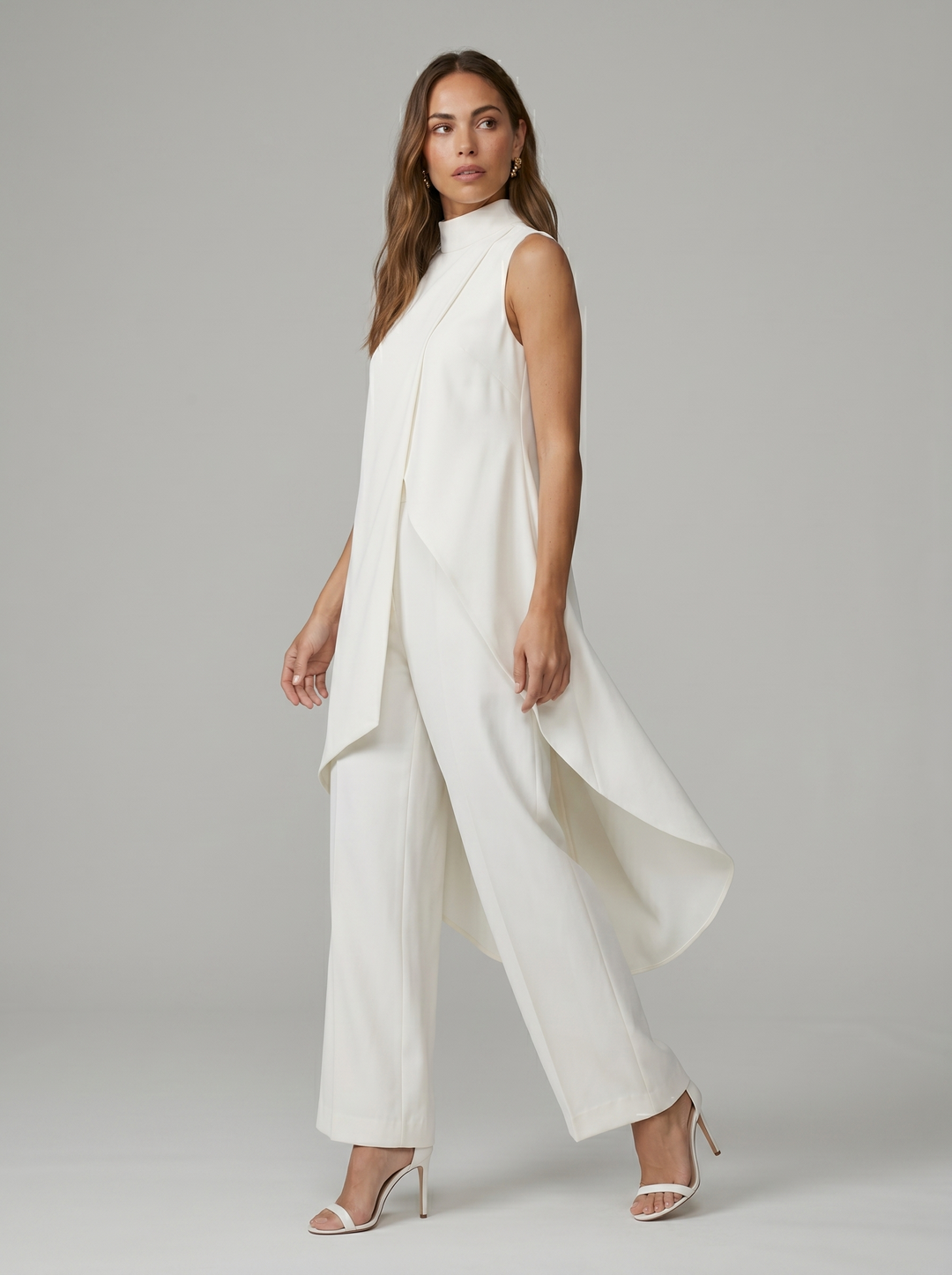 Sara | Haut Drapé Asymétrique & Pantalon Large
