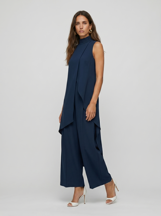 Sara | Haut Drapé Asymétrique & Pantalon Large
