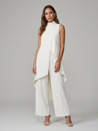 Sara | Haut Drapé Asymétrique & Pantalon Large