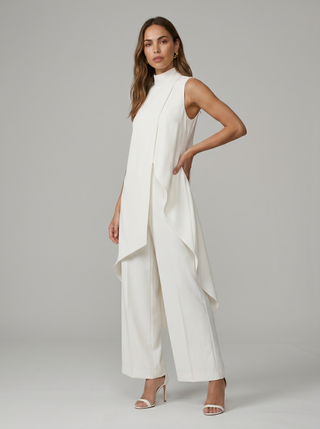 Sara | Haut Drapé Asymétrique & Pantalon Large