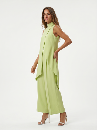 Sara | Haut Drapé Asymétrique & Pantalon Large