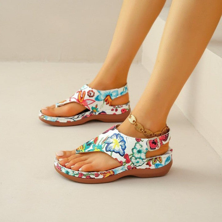Sandales de confort orthopédique en cuir chic - Maison Claire et Sylvie