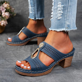 Sandales Orthopédiques Élégantes Abby en Cuir Luxe