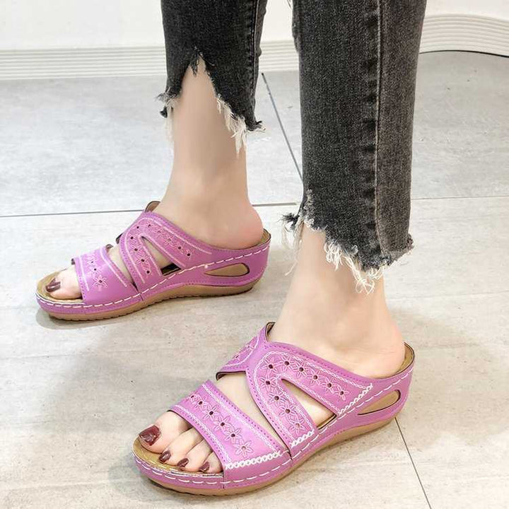 Sandales Orthopédiques Élégantes Emma en Cuir Luxe