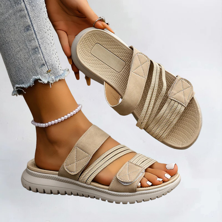 Sandales Orthopédiques Élégantes Marvella en Cuir Luxe