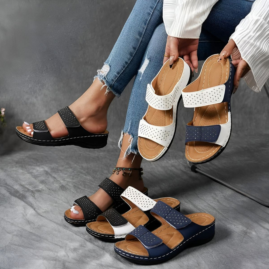 Sandales Orthopédiques Élégantes Lynn en Cuir Luxe