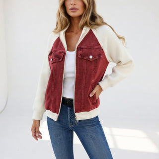Coraline™ — Veste casual contrastée élégance moderne