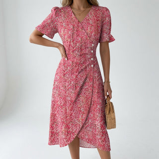 Maësylia™ — Robe portefeuille florale élégance estivale
