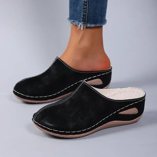 Chic Pantoufles Orthopédiques en Velours - Maison Claire et Sylvie