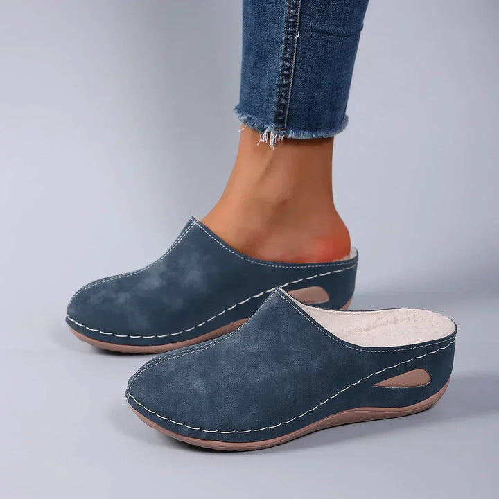 Chic Pantoufles Orthopédiques en Velours - Maison Claire et Sylvie