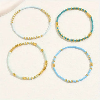 Bracelet en perles turquoise subtil