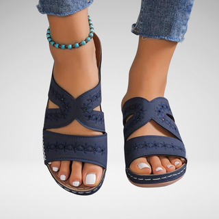 Sandales Orthopédiques Élégantes Emma en Cuir Luxe