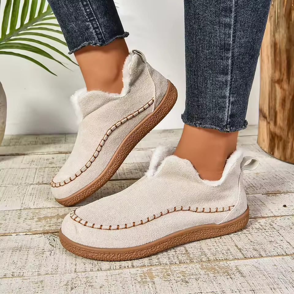 Chic Pantoufles Orthopédiques Eliza en Velours Luxe