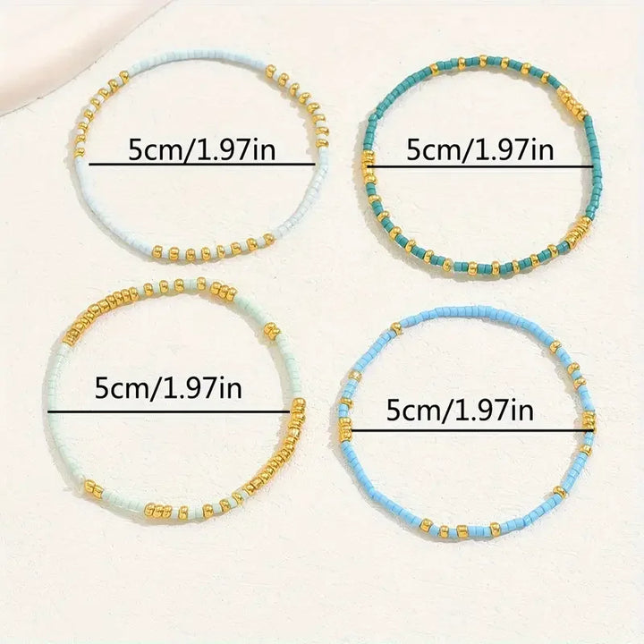 Bracelet en perles turquoise subtil