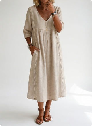 Lioréa™ — Robe midi fluide décontractée élégante