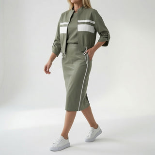 Bérénice™ — Ensemble crop top et jupe midi coordonné