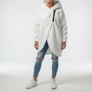 Doriane™ — Sweat zippé asymétrique douillet style urbain