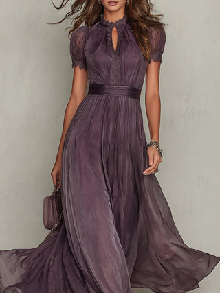 Robe Longue Flavia en Tissu Luxueux - Élégance Inégalée chez Maison Claire et Sylvie