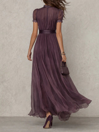 Robe Longue Flavia en Tissu Luxueux - Élégance Inégalée chez Maison Claire et Sylvie