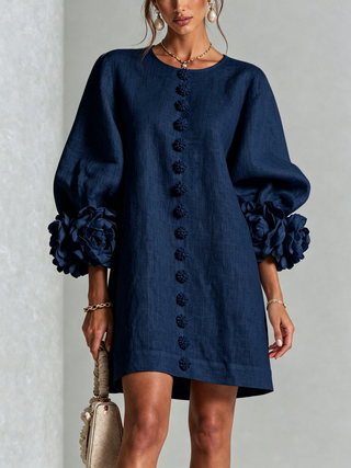 Aurora | Robe Mini à Manches Florales