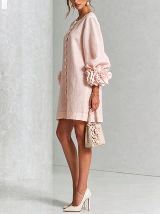 Aurora | Robe Mini à Manches Florales