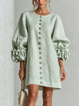 Aurora | Robe Mini à Manches Florales