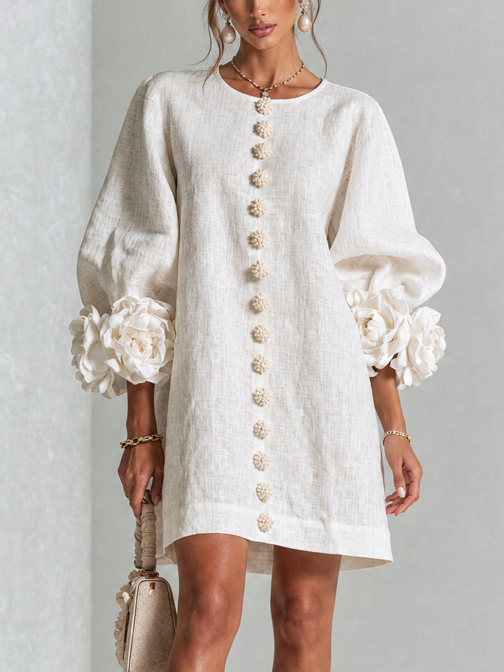 Aurora | Robe Mini à Manches Florales