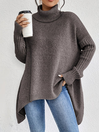 Léïna™ – Le Pull Col Montant Doux & Décontracté