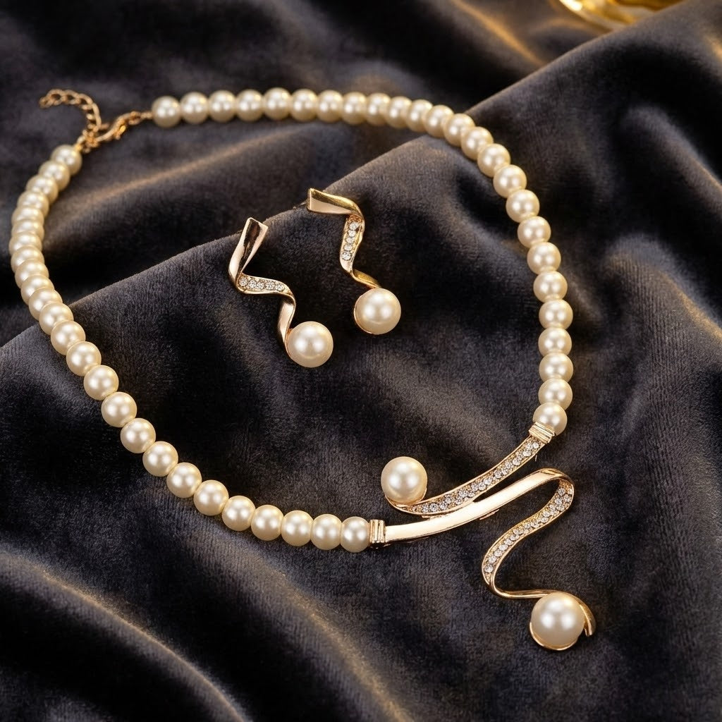 Ensemble de Bijoux en Perles Élégantes