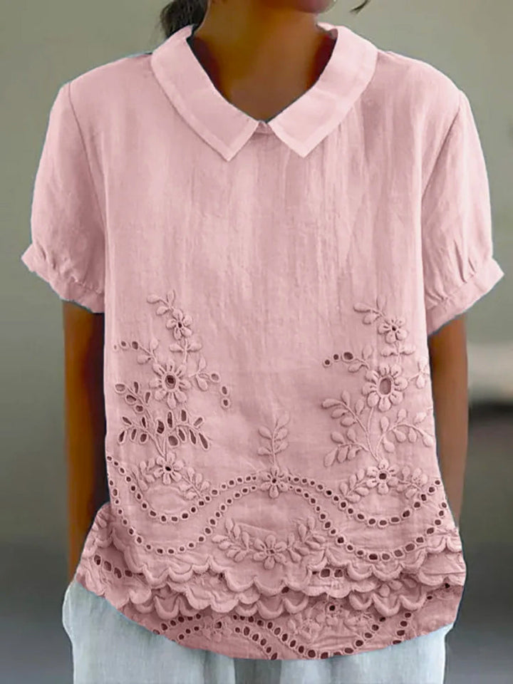 Lily | Chemise Brodée de Fleurs