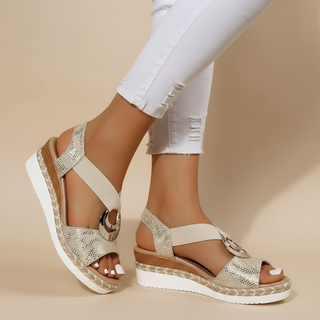 Sandales Plateformes Élégantes Myla en Cuir Luxe