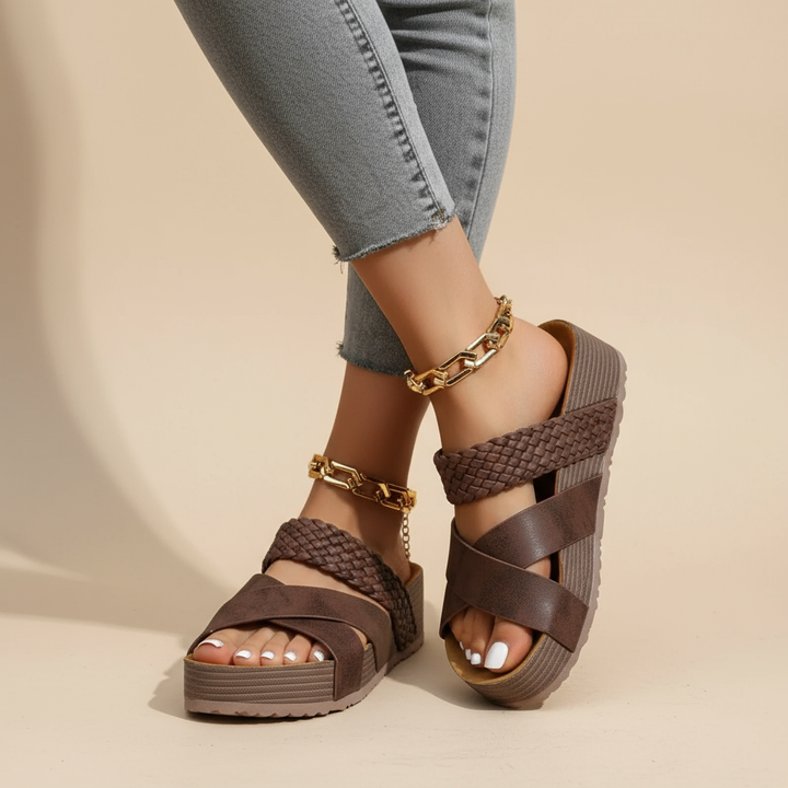 Sandales Orthopédiques Élégantes Ava en Cuir Souple et Chic