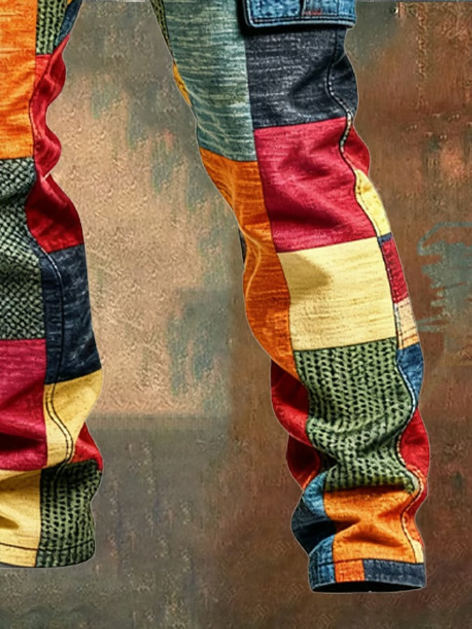 Evan | Pantalon cargo patchwork pour homme