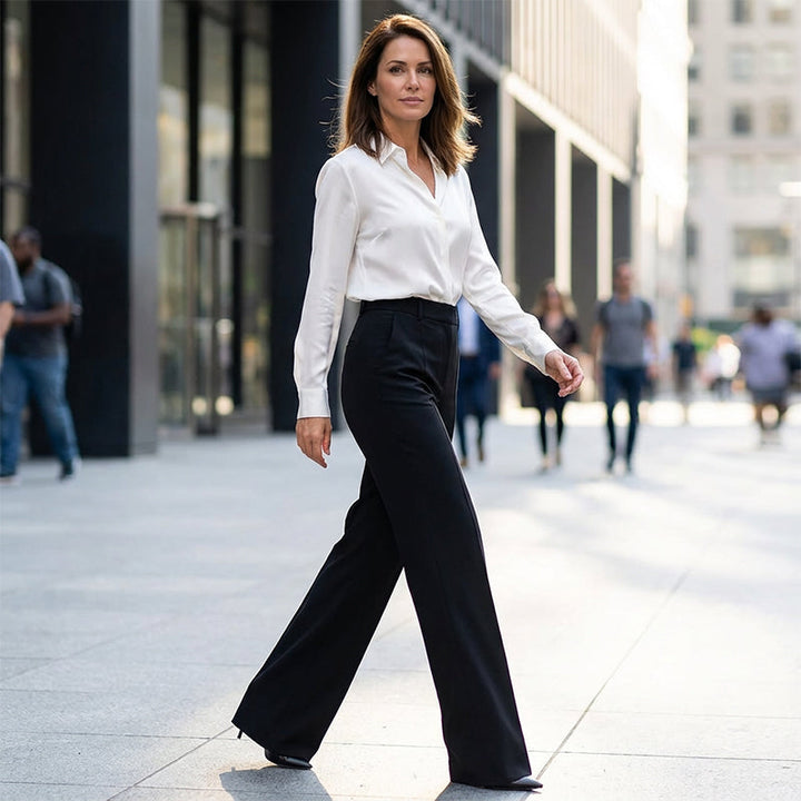 Emilia – Pantalon taille haute élégant
